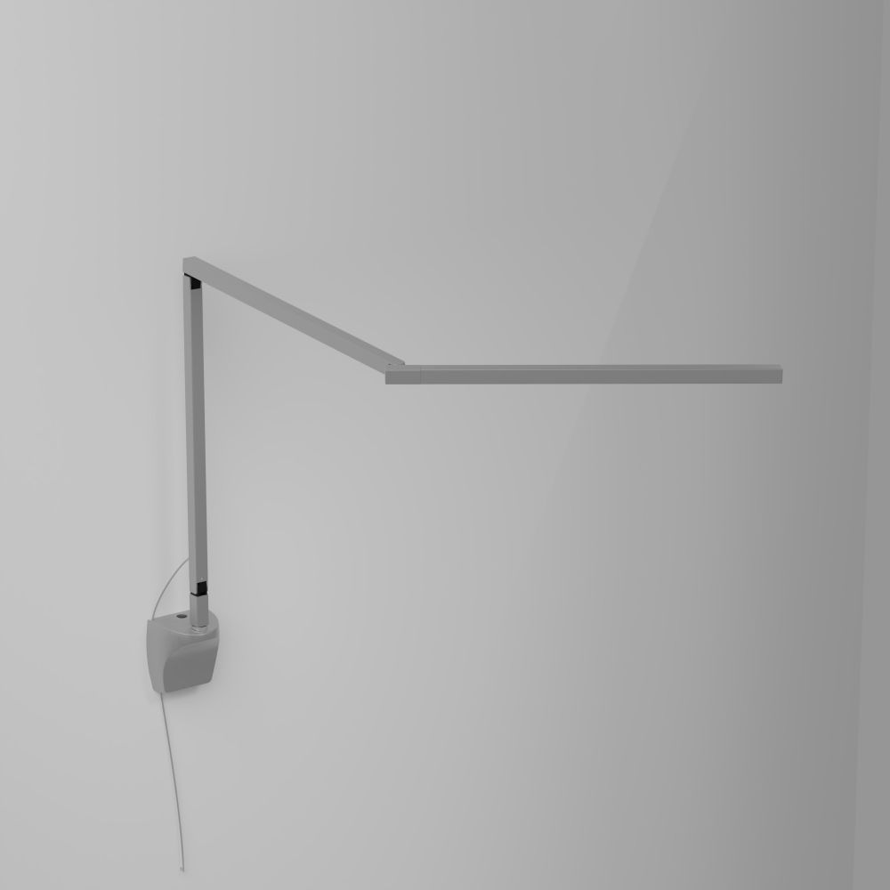 Koncept Lighting ZBD3100-D-SIL-WAL Z-Bar Mini LED Desk Lamp Gen 4 with (non-hardwired) wall mount (Daylight; Silver)